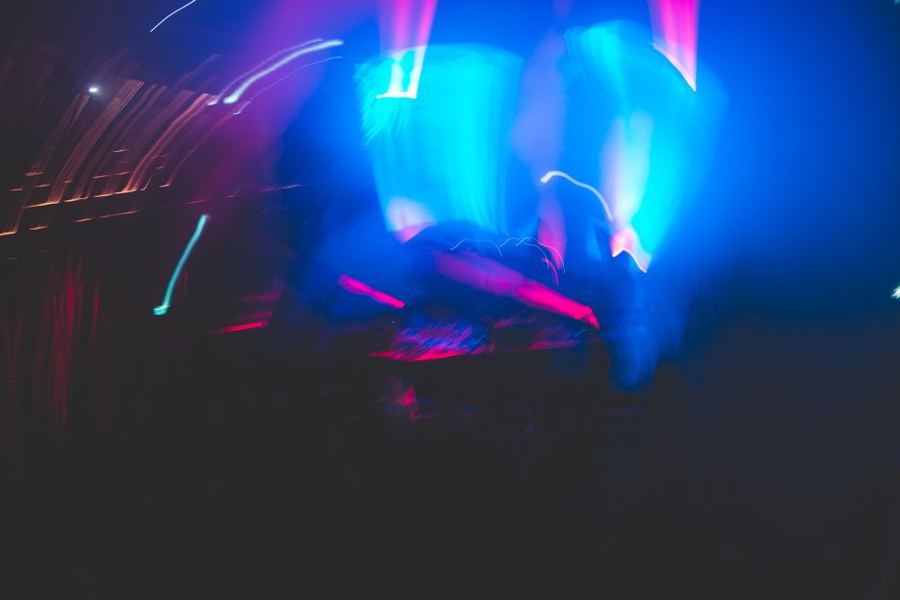 Entrance of a Tokyo nightclub at night